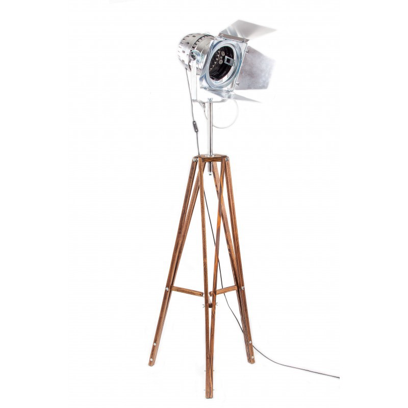 Stojací dřevěná lampa Loft Reflektor Exclusive
